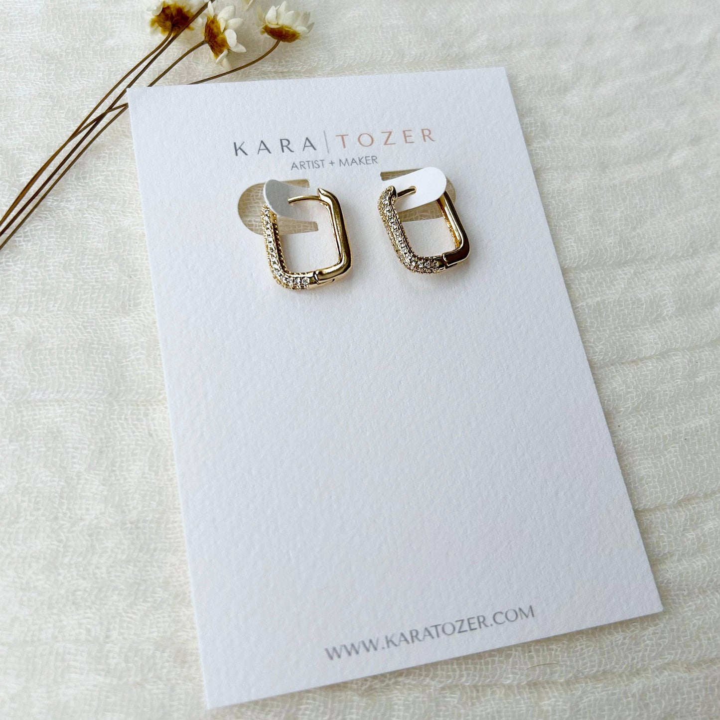 Everyday CZ Oval Hoops