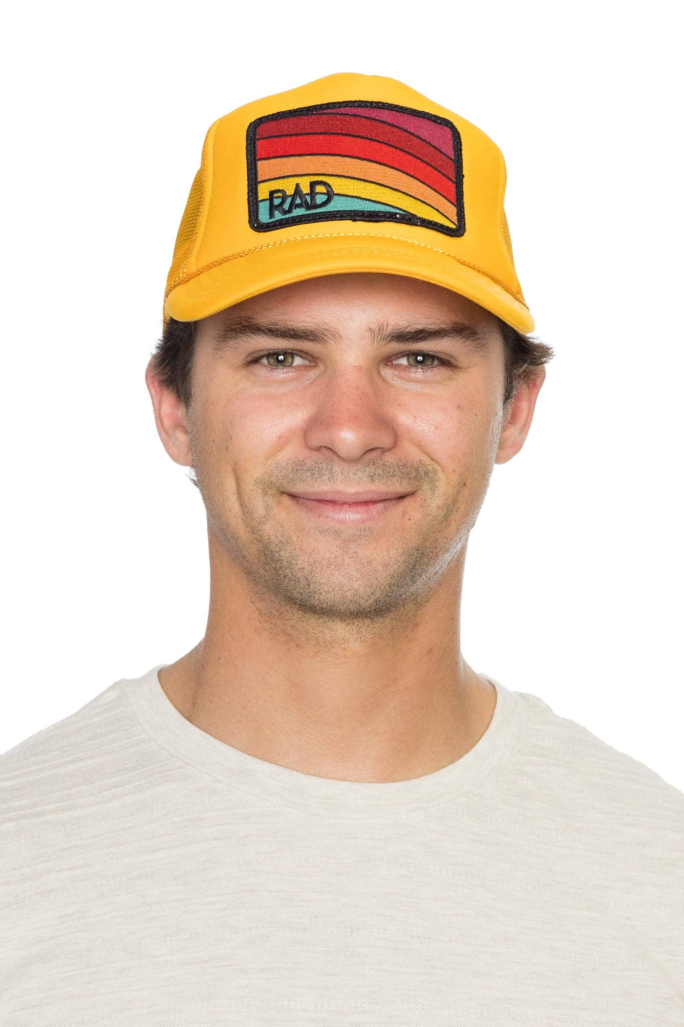 Rad Trucker Hat in Gold