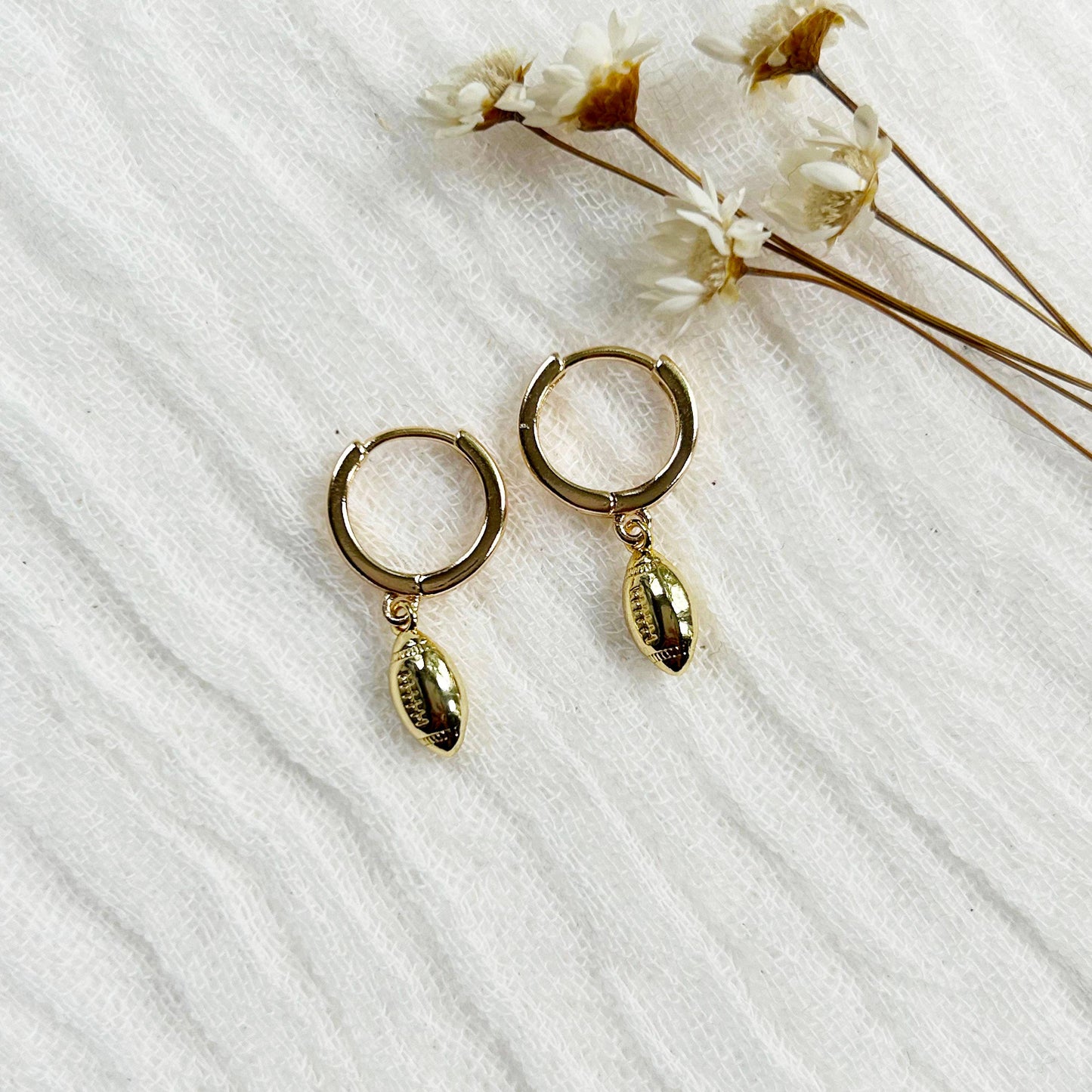 Game Day Charm Hoops: Gold