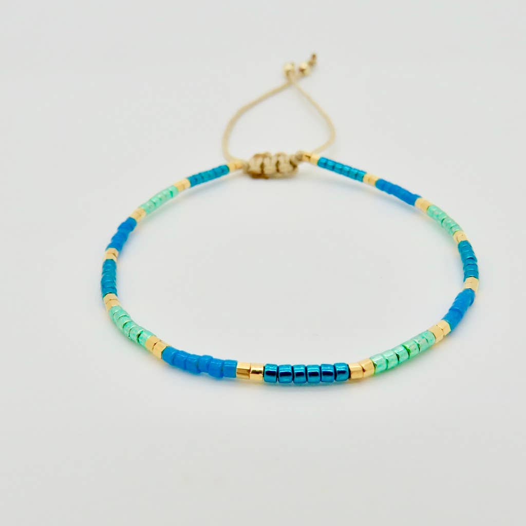 Dainty 3 Tone Bracelet - 24k Gold Plated : 1