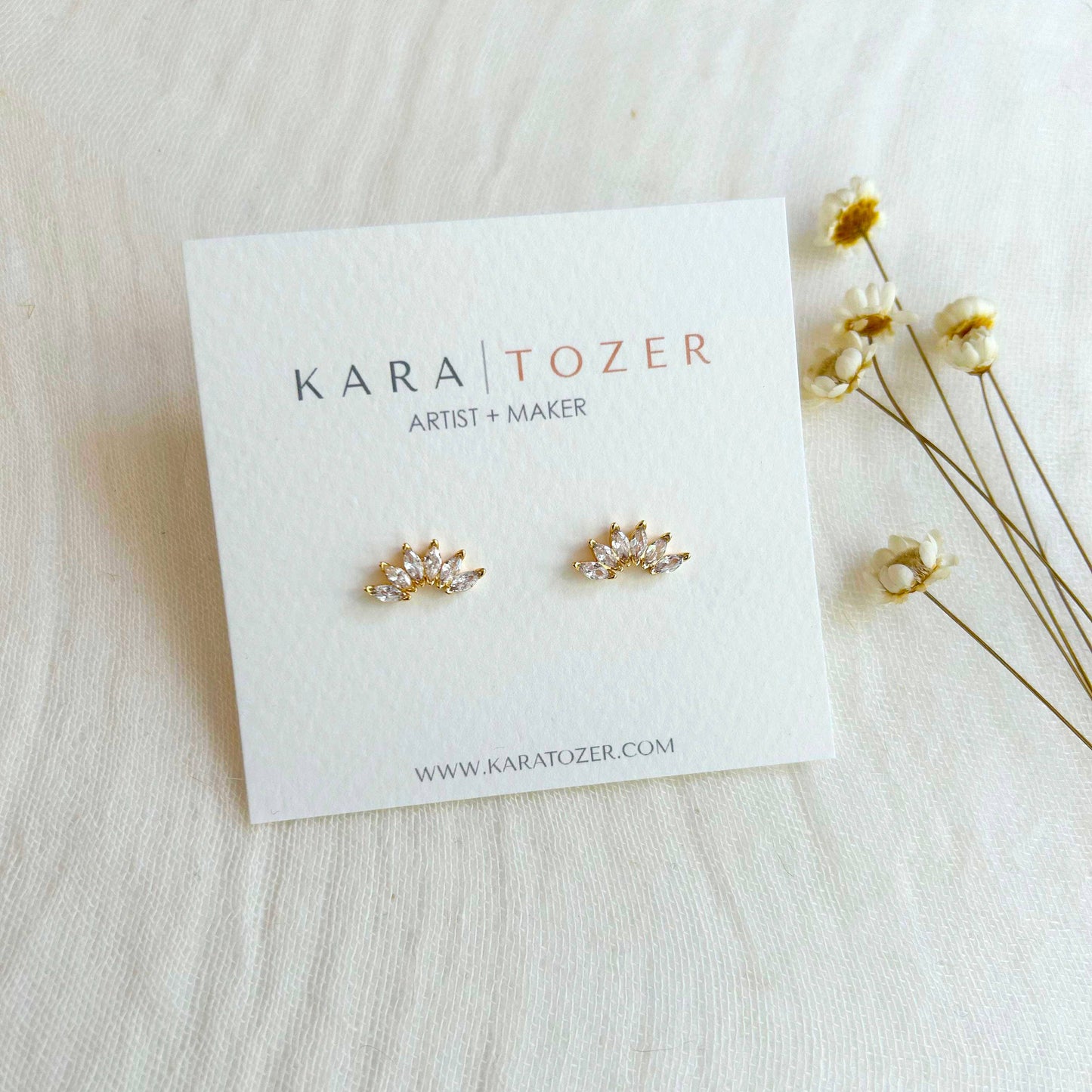 Dainty CZ Arch Studs
