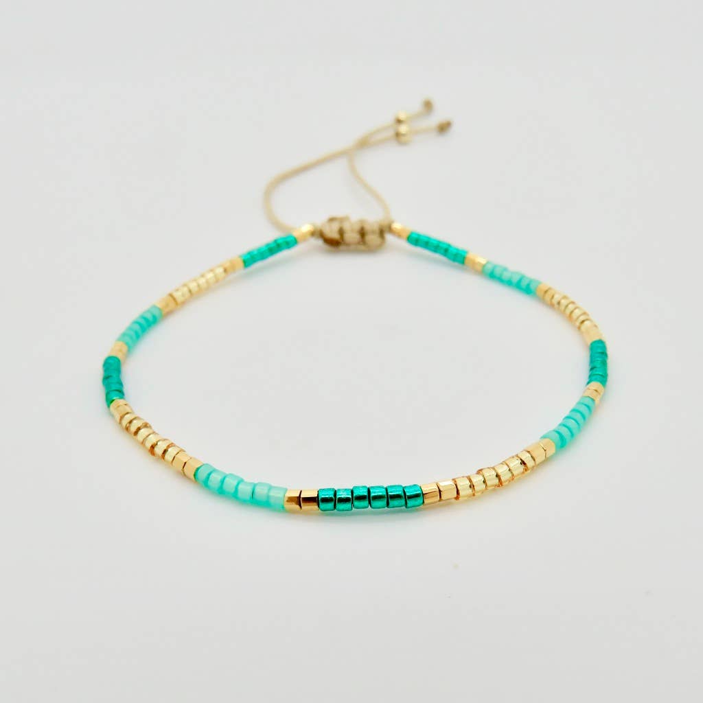 Dainty 3 Tone Bracelet - 24k Gold Plated : 1