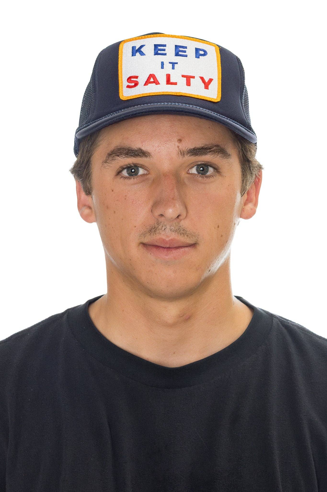 Keep It Salty Trucker Hat in Navy: Navy