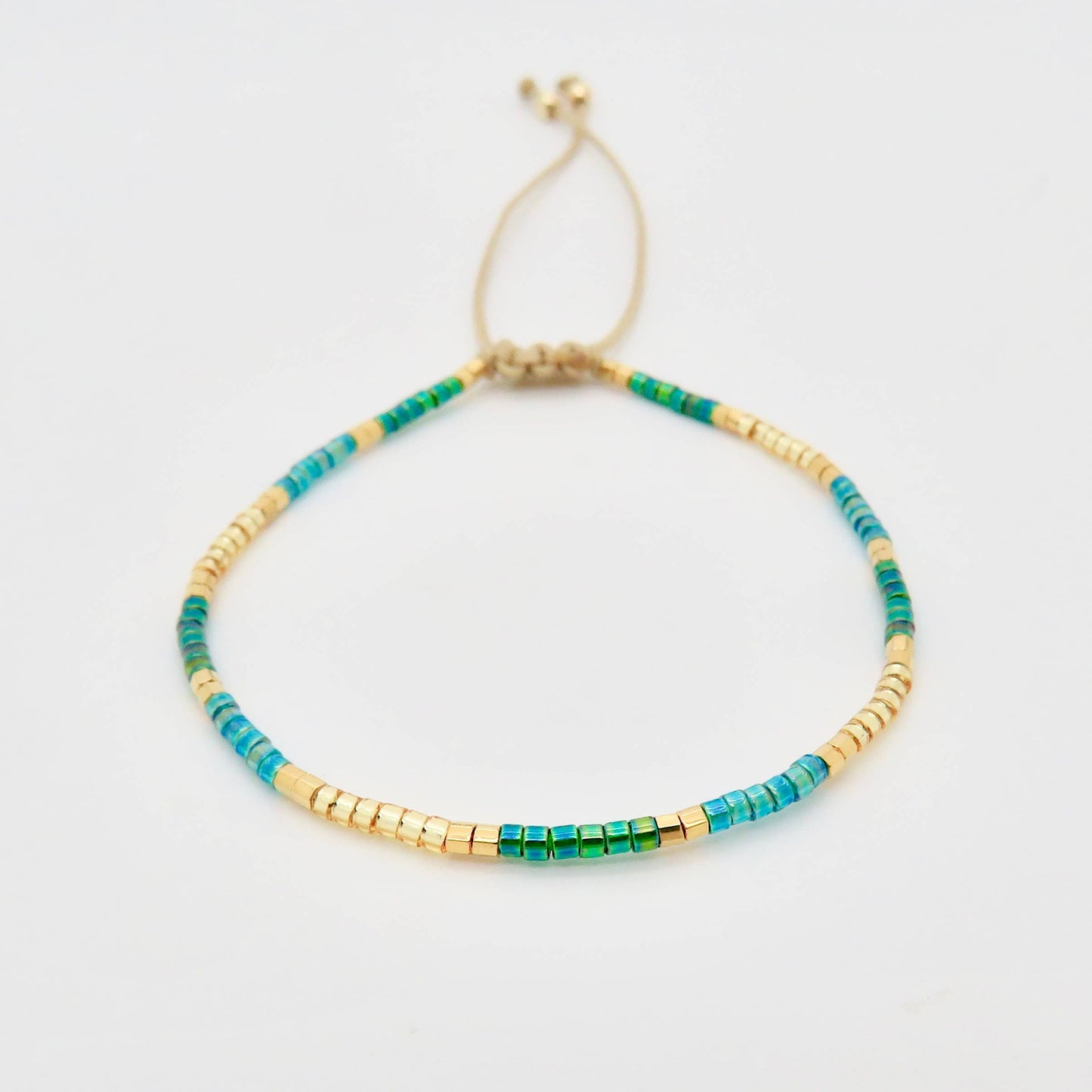 Dainty 3 Tone Bracelet - 24k Gold Plated  NEW  COLORS : Red