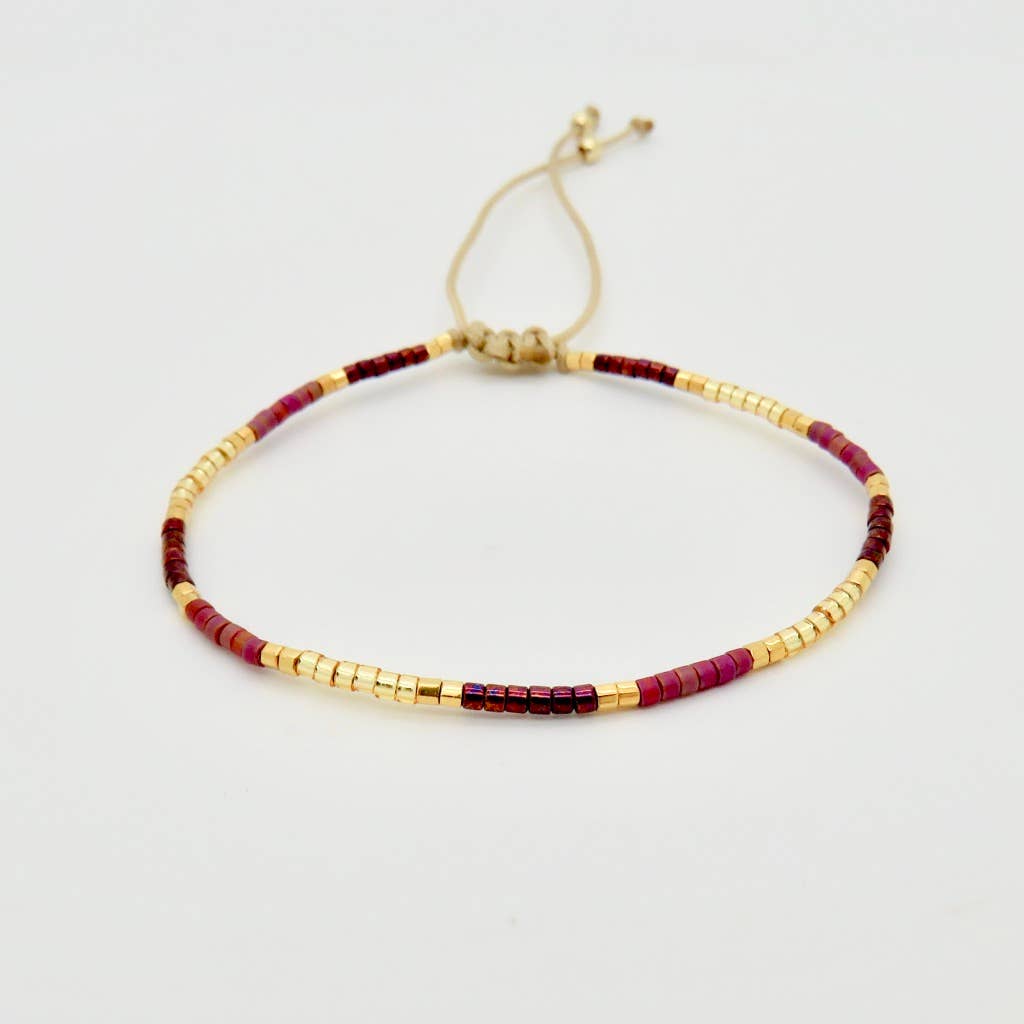 Dainty 3 Tone Bracelet - 24k Gold Plated  NEW  COLORS : Peacock