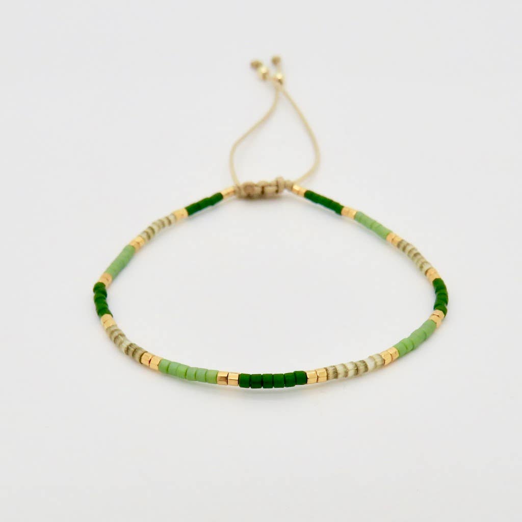 Dainty 3 Tone Bracelet - 24k Gold Plated  NEW  COLORS : Red
