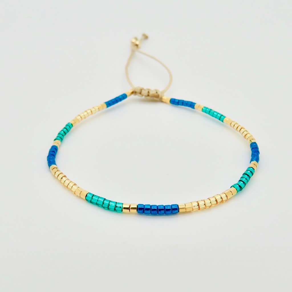 Dainty 3 Tone Bracelet - 24k Gold Plated : 1