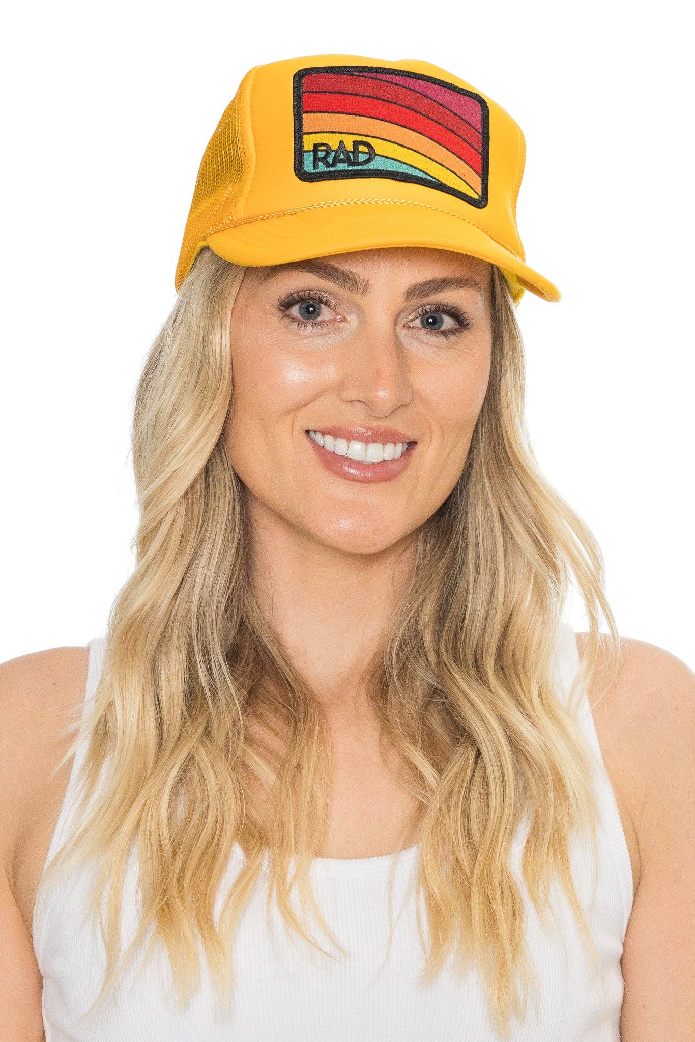 Rad Trucker Hat in Gold