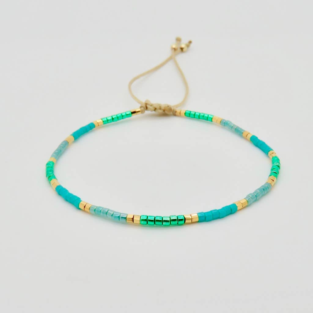 Dainty 3 Tone Bracelet - 24k Gold Plated : 1