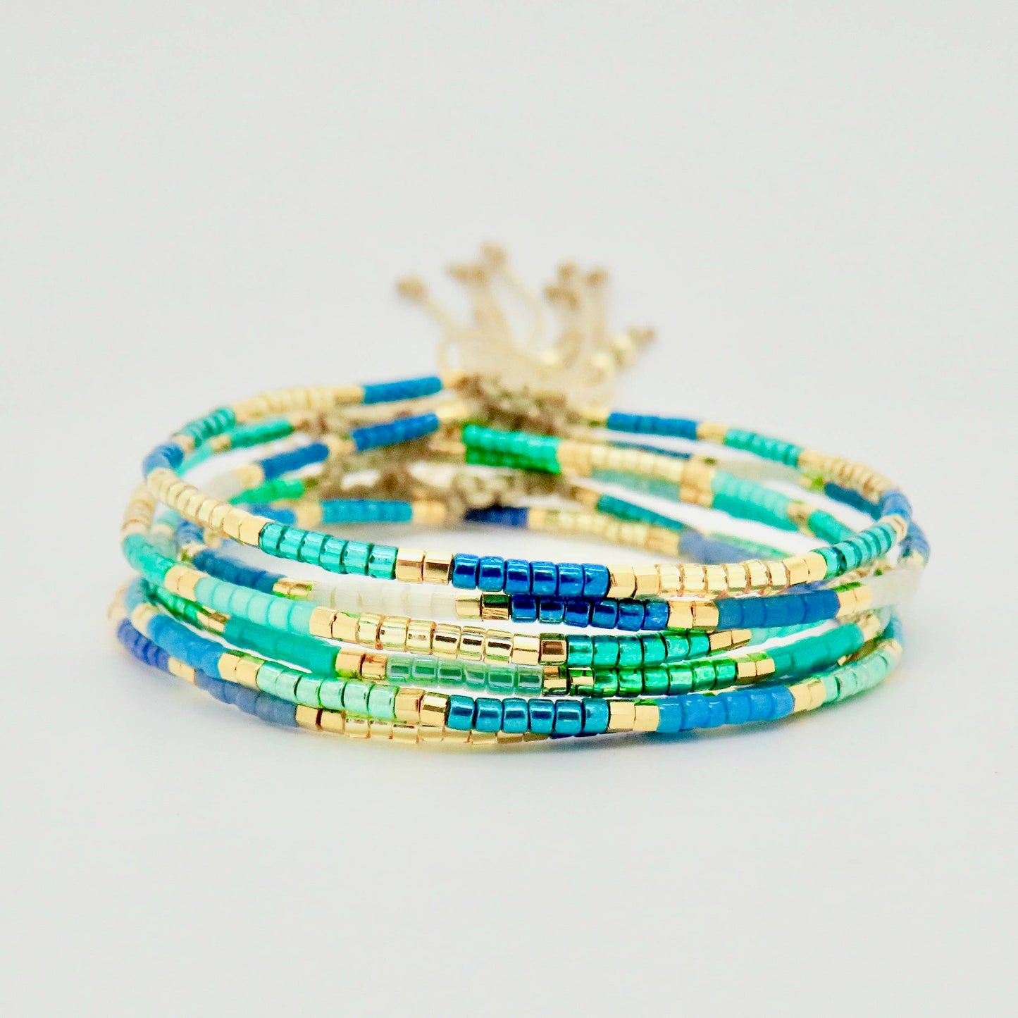 Dainty 3 Tone Bracelet - 24k Gold Plated : 1
